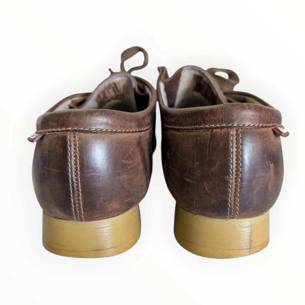 Clarks Collection Wallabee Classic Brown Leather Moc Toe EVO Shoes Size 10 Mens